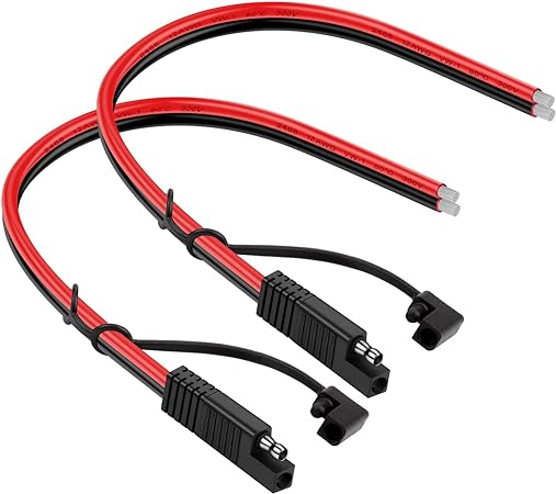 iGreely 2Pack SAE Extension Cable SAE Quick Connector Disconnect Plug for RV Trolling Motor Solar Panel (12AWG)