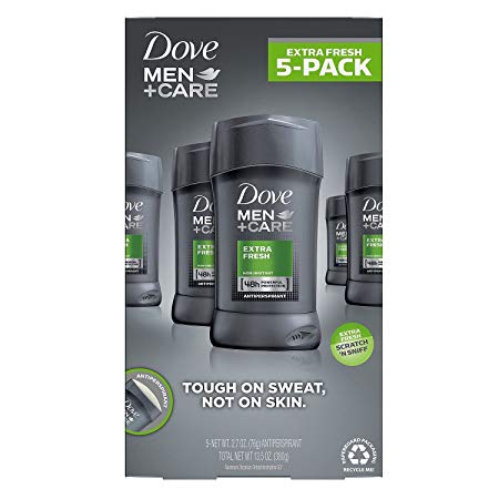 Dove Men Care Non-Irritant Antiperspirant Deodorant, Extra Fresh - 2.7 Ounce (5 in Pack)