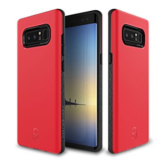 Galaxy Note 8 Case Patchworks [Level Series] Level ITG in Red - Military Grade Certified Drop Protection, Impact Disperse Technology System