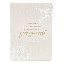 Give You Rest Hardcover Linen Journal - Matthew 11:28