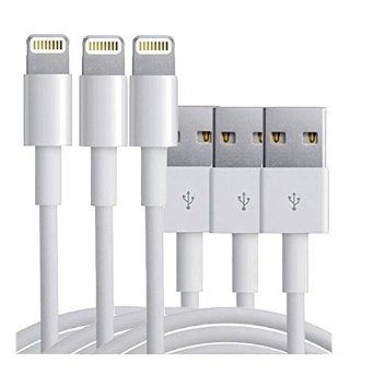 Apple iPhone 5 5S Cables Sync Charge Lightning Cable Pack of 3 - 3 Ft IP5 Cables
