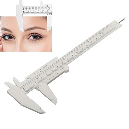Guapa 150mm Vernier Caliper Waterproof Plastic Eyebrow Permanent Makeup Ruler Students Experimental Measurement Tools (5PCS)