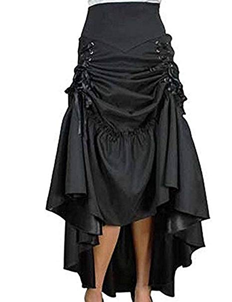 Kimikal Gothic Steampunk Long Sateen Corset Skirt