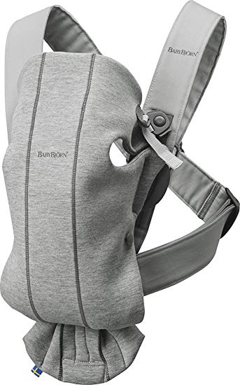 BABYBJÖRN Baby Carrier Mini, 3D Jersey, Light Grey