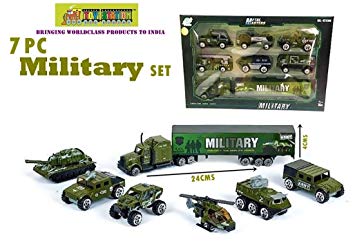 TOY-STATION - DIE CAST Metal Play Set - Perfect Toy Set for Kids (Military Set - Green)