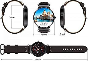 KW98 Smart Watch Android 5.1 3G WiFi GPS Watch Smartwatch for iOS Android (Black)