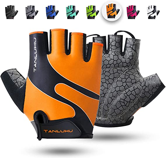 Tanluhu Cycling Gloves/Bike Gloves Half Finger Road Riding Gloves,Light Anti-Slip Shock-Absorbing Biking Gloves for Men and Women