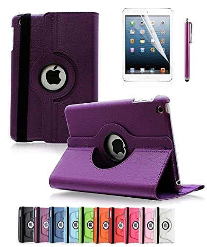 Apple iPad 2/3/4 Case, CINEYO(TM) 360 Degree Rotating Stand Case Cover with Auto Sleep / Wake Feature for iPad 2/3/4(10 Colors)this case is for Apple iPad 2 3 4 (Purple)