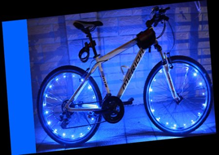 YYGIFT® Waterproof 20 LED Bicycle Wheel Light String Safety Cool Bike Wheel Light for Night Safe Cycling - Working with 3AA Batteries