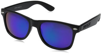 Flat Matte Reflective Flash Color Lens Large Horn Rimmed Style Sunglasses