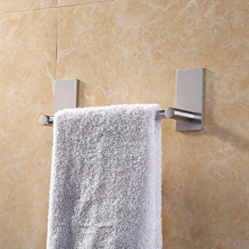 KES 3M Self Adhesive Towel Bar 9-Inch Small Bathroom Kitchen Hand Towel Hanger Sticky Stick on Shower Bar Brushed SUS 304 Stainless Steel, A7000S9-2