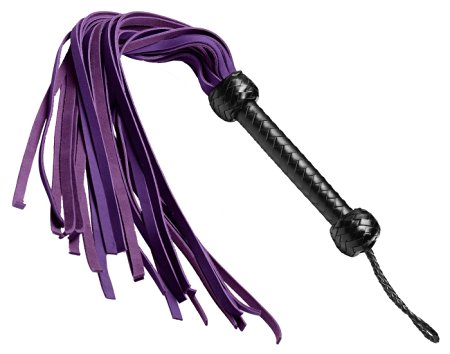 HB Leather Nubuck Flogger Whip, 18.5-Inch