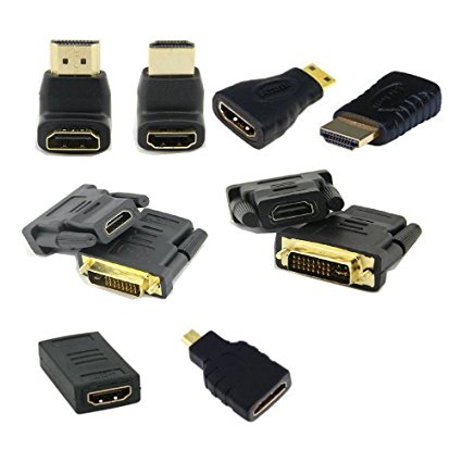 Komingo Hdmi Cable Adapters KIT and Hdmi to DVI Adapters 8-pc Set