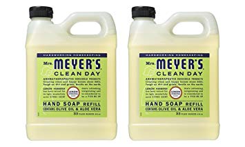 Earth Friendly, Mrs. Meyers Liquid Hand Soap Refill, 33 Oz, Lemon Verbena Scent, Pack of 2