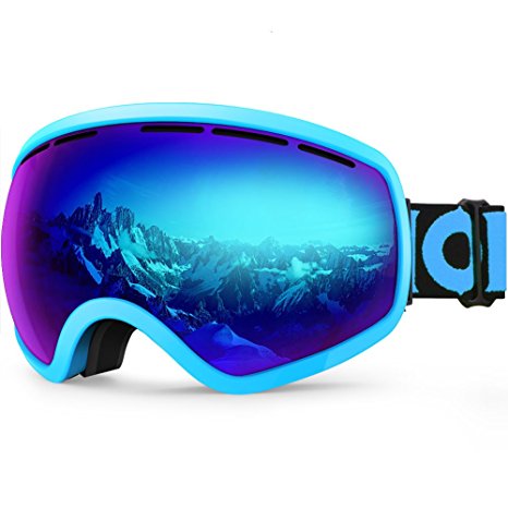 ZIONOR X10 Ski Snowboard Snow Goggles OTG for Men Women Youth Anti-fog UV Protection Helmet Compatible