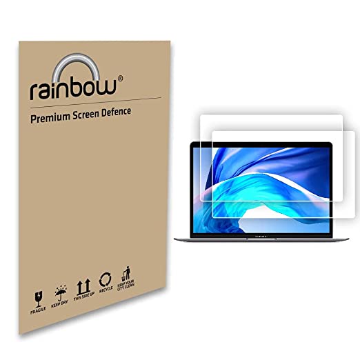 RainbowAnti-Glare, Matte Finish (0.1mm) (Not Glass) PET Film Laptop Scratch Protection Screen Protector Screen Guard for LT - Apple Macbook Air (13"/13.3") Retina Display (2020) (Twin)