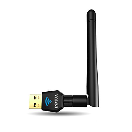 INMUA 600Mbps Dual Band USB WiFi Adapter 802.11ac 5GHz Wireless Wifi Dongle for Desktop Laptop, Support Windows XP/7/8/8.1/10/Mac Os X 10.4-10.12