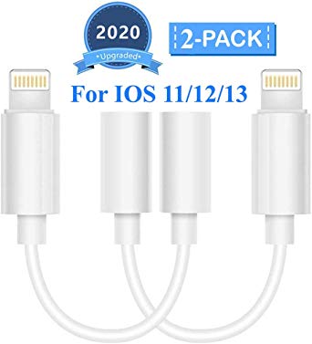 Lighting to 3.5 mm Headphone Adapter Earphone Earbuds Adapter Jack 2 Pack,Quick Linking,Compatible with Apple iPhone 11 Pro Max X/XS/Max/XR 7/8/8 Plus Plug and Play DVD-RAM Discs