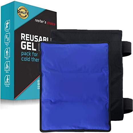 Gel Cold & Hot Pack Wrap – 11x14 in. Reusable Warm or Ice Packs for Injuries, Hip, Shoulder, Knee, Back Pain – Hot & Cold Compress for Swelling, Bruises, Surgery.