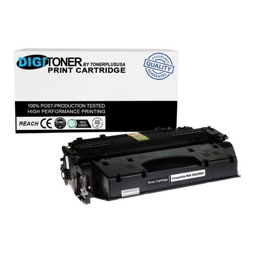 DigiToner TM by TonerPlusUSA New Compatible Hewlett Packard HP CE505X 05X Black Toner Cartridge Replacement For HP LaserJet P2050 P2055d P2055x P2055dn Black 1 Pack