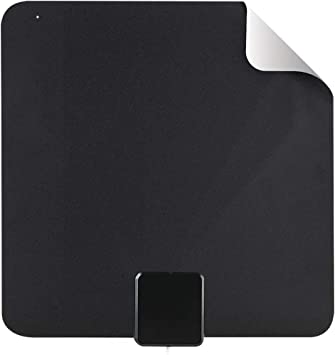 RCA Thin Indoor HDTV Antenna - Thin Film Reversible Antenna with HDTV Multi Directional VHF & UHF Reception. 35 Mile Range. Supports 4K/8K 1080p TVs