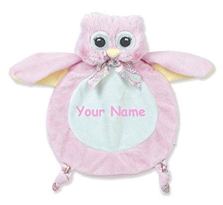 Personalized Bearington Baby Collection Little Hoots Owl Snuggler Security Blanky Blanket - 9 Inches