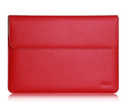 Microsoft Surface Book Case Sleeve, ProCase Wallet Sleeve Case for 13.5 inch Surface Book Tablet Laptop, Compatible with Surface Book Keyboard and Surface Pen (Red)