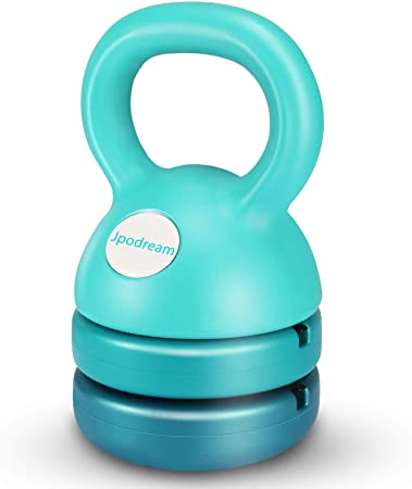 Jpodream Kettlebell, Adjustable Kettlebell Weights 5lbs, 8lbs, 9lbs, 12lbs, Great for Home or Gym Full-Body Workout and Strength Training