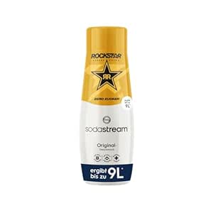 SodaStream Sirup Rockstar Original Zero - 1x Flasche ergibt 9 Liter Fertiggetränk, Sekundenschnell zubereitet und immer frisch, 440 ml