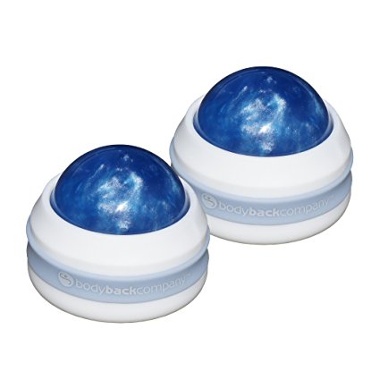 Body Back Company Massage Roller Ball 2-pack - Self Massage Therapy Tool for Sore Muscles & Pain Relief - Blue