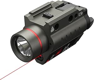 Feyachi Red/Green Laser Flashlight Combo 500 Lumen Tactical Light with Picatinny Rail Mount