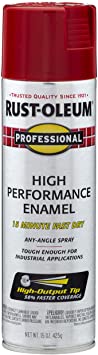 Rust-Oleum 7564838 Professional High Performance Enamel Spray Paint, Safety Red, 15-Ounce