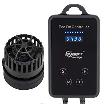 Hygger Mini Wave Maker Magnetic DC Powerhead with LED Display Controller for Saltwater Tank, 1600 GPH Aquarium Water Circulation Pump 10 to 60 Gallon