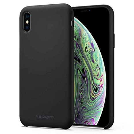 Spigen Silicone Fit Designed for Apple Apple iPhone Xs (2018)/ Apple iPhone X (2017) Case - Black