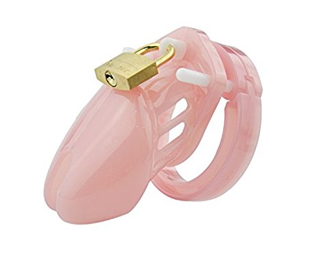 FeiGu Male Chastity Cock Cage Device Fetish Erotic Sex Toys for Men Penis Exercise 13 (short,pink)