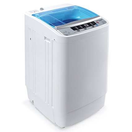 Della Portable 3.5KG Compact Fully Holds 7.7lbs Load Automatic Mini Home Washing Laundry Machine, White