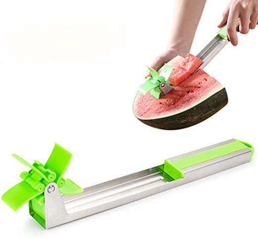 Stainless Steel Watermelon Windmill Cutter-Multifunctional Watermelon Slicer Fruit Tools Kitchen Gadgets