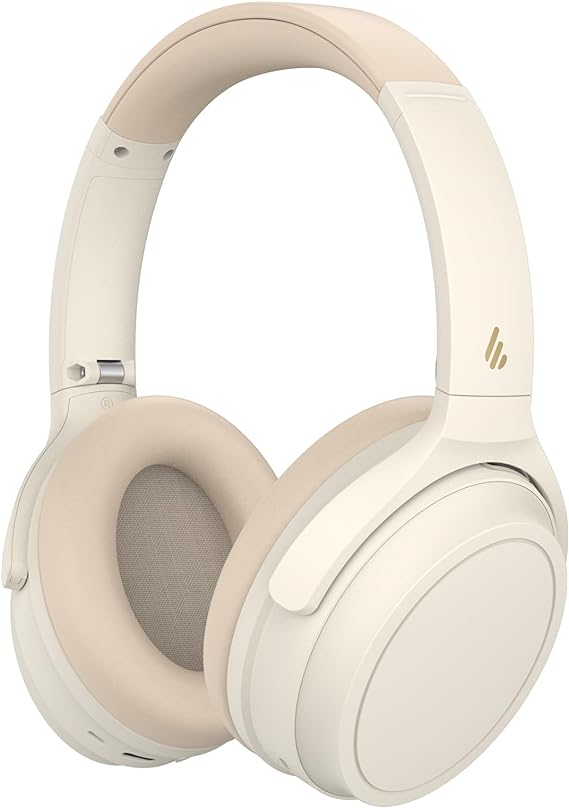 Edifier WH700NB Wireless Active Noise Cancellation Over-Ear Headphones, Bluetooth 5.3 Foldable Lightweight Headset, Dual Device Connection, 68-Hour Battery Life, for Travel, Home Office - Ivory