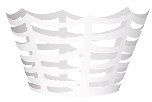 Die Cut White Spider Web Halloween Cupcake Wrappers, 12ct