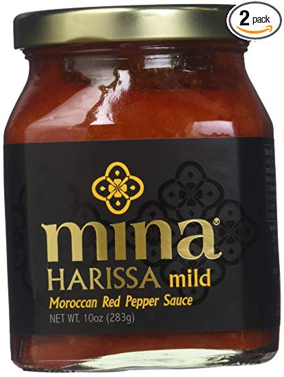 Mina Harissa Moroccan Red Pepper Sauce, Mild, 10 Oz (Pack of 2)