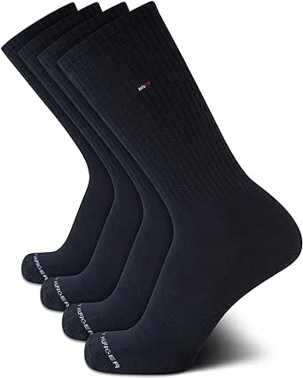 Tommy Hilfiger Men's Athletic Socks - Cushion Crew Socks (4 Pack)