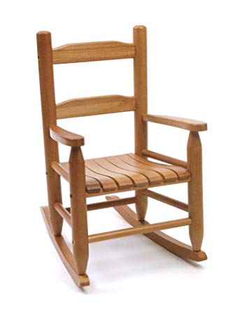 Lipper International 555P Child's Rocking Chair, 14.5" W x 19.75" D x 23.75" H, Pecan Finish