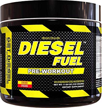 Strong preworkout for men and women DIESEL FUEL (peach punch) Natural Flavors no artificial colors with 2g BCAAs delicious taste