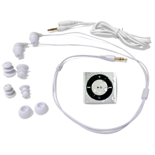 Underwater Audio  Waterproof iPod Swimbuds Bundle, (Silver)