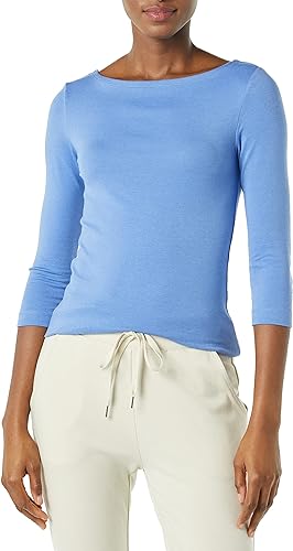 Amazon Essentials Womens 3/4 Sleeve Boatneck T-Shirt