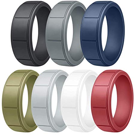 Vancle Silicone Wedding Rings Rubber Bands for Men & Women