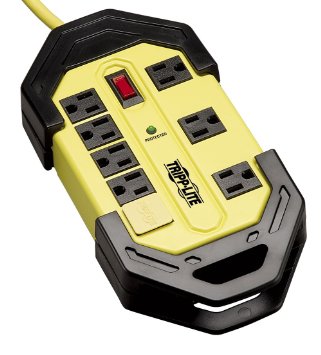 Tripp Lite 8 Outlet Industrial Safety Surge Protector Power Strip 12ft Wrappable Cord (TLM812SA)