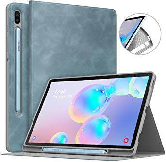 MoKo Case Fit Samsung Galaxy Tab S6 10.5 2019, Light Weight Stand Folio Shockproof Cover Case Protector with Auto Wake & Sleep for Galaxy Tab S6 10.5" SM-T860/T865 2019 Tablet - Cloud Blue
