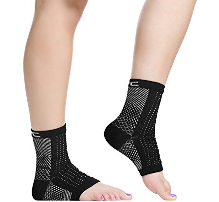 Plantar Faciitis Sleeves - Compression Arch Support for Foot Pain Relief and Free Ebook on Plantar Fasciitis Therapy