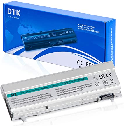 Dtk 11.1V 7800mAh 9-Cell Replacement Laptop Battery for Dell Latitude E6400 E6410 E6500 E6510 Precision M2400 M4400 M4500 Notebook